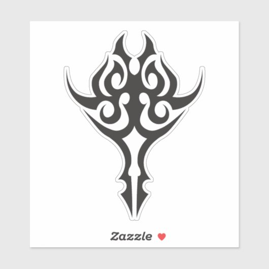 Sticker Classic Tattoo Inspired Line Art Design (Feuille)