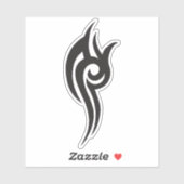 Sticker Classic Tattoo Inspired Line Art Design (Feuille)