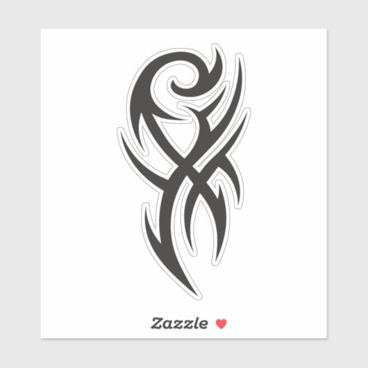 Sticker Classic Tattoo Inspired Line Art Design (Feuille)