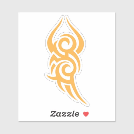 Sticker Classic Tattoo Inspired Line Art Design (Feuille)