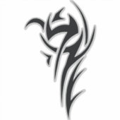 Sticker Classic Tattoo Inspired Line Art Design (Devant)