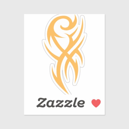 Sticker Classic Tattoo Inspired Line Art Design (Feuille)