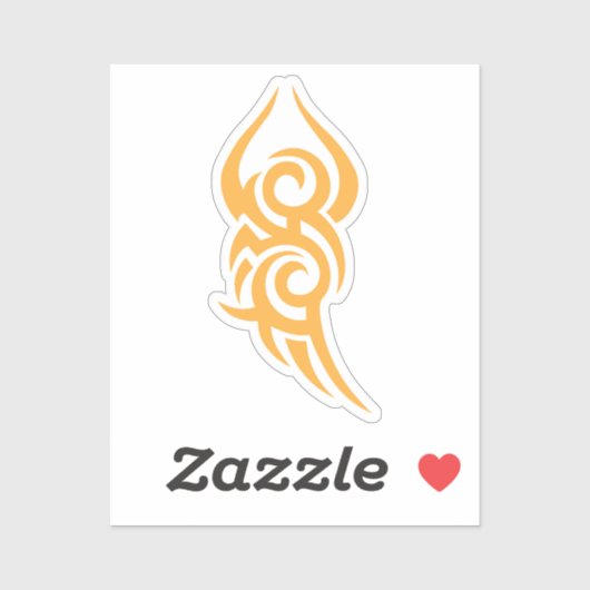 Sticker Classic Tattoo Inspired Line Art Design (Feuille)