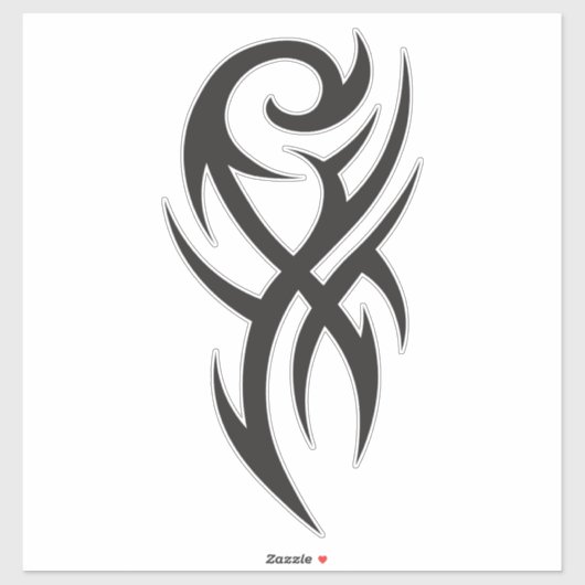 Sticker Classic Tattoo Inspired Line Art Design (Feuille)