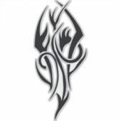 Sticker Classic Tattoo Inspired Line Art Design (Devant)