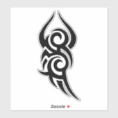 Sticker Classic Tattoo Inspired Line Art Design (Feuille)