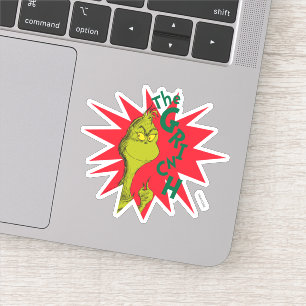 Sticker Classic The Grinch Red Starburst