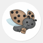 Sticker classique à rond Ladybug pour boire du caf (Devant)