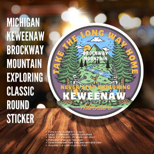 Sticker classique à ronds Keweenaw Adventure