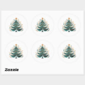 Sticker classique Arbre de Noël (Feuille)
