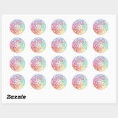 Sticker classique Arc-en-ciel Pastel (Feuille)