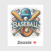 Sticker Classique Baseball Essentials / Stylish Retro Lege (Feuille)