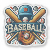 Sticker Classique Baseball Essentials / Stylish Retro Lege (Devant)