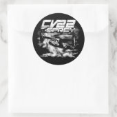 Sticker classique CV-22 OSPREY rond (Sac)