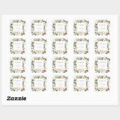Sticker classique de mariage d'hiver (Feuille)