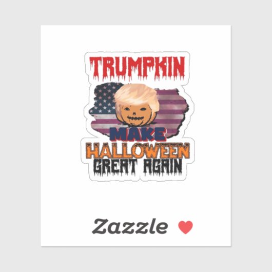 Sticker Classique d'Halloween de Trumpkin (Feuille)