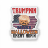 Sticker Classique d'Halloween de Trumpkin (Devant)