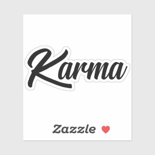 Sticker classique du logo Karma! ! (Feuille)