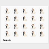 Sticker classique en couple Mariage (Feuille)