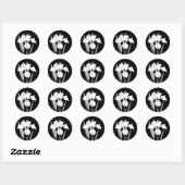 Sticker classique en noir et blanc Iris (Feuille)