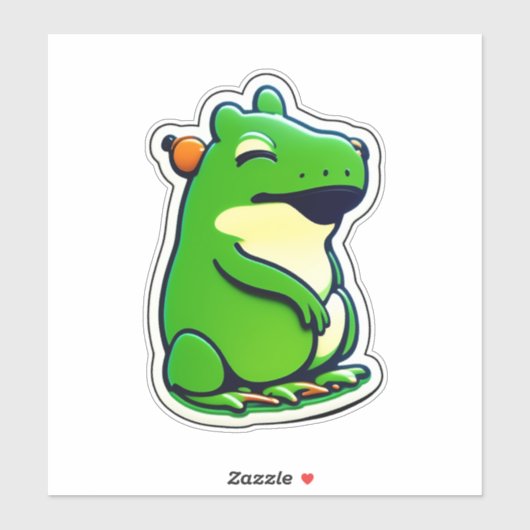 Sticker classique grenouille (Feuille)
