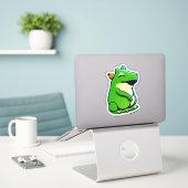 Sticker classique grenouille (Ordinateur portable sur le bureau)