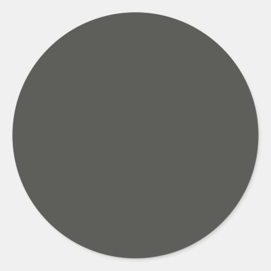 Sticker classique gris foncé rond (Devant)
