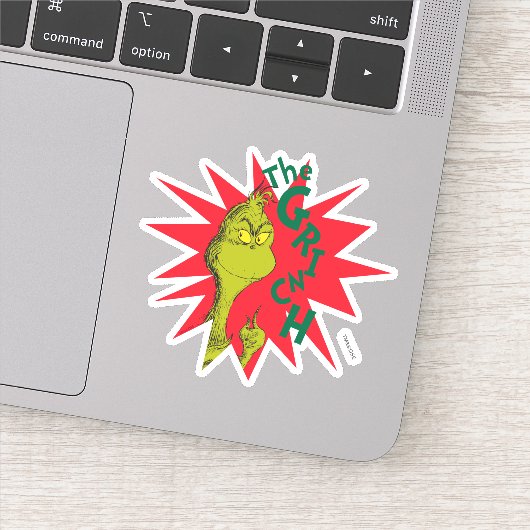 Sticker Classique Le Grinch | Red Starburst (Détail)