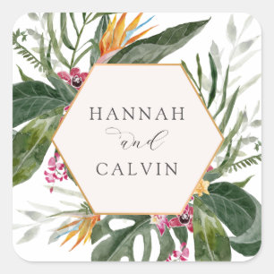 Sticker classique Mariage tropical