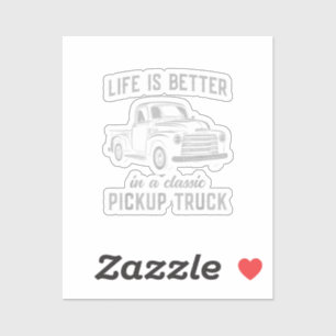 Sticker Classique mec camionnette vintage