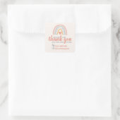 Sticker classique Merci arc-en-ciel simple (Sac)