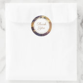 Sticker classique Merci rond élégant (Sac)