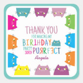 Sticker classique Merci rond pour anniversaire de  (Devant)