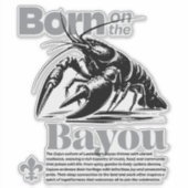 Sticker Classique Né sur les Vibes Bayou Cajun (Devant)