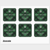Sticker classique Plaid Holiday (Feuille)