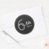 Sticker classique rond 6 mois (Enveloppe)