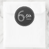 Sticker classique rond 6 mois (Sac)