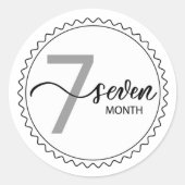 Sticker classique rond 7 mois (Devant)