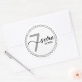 Sticker classique rond 7 mois (Enveloppe)