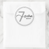 Sticker classique rond 7 mois (Sac)