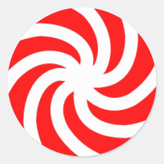 Sticker classique rond à menthe poivrée (Devant)