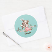 Sticker classique rond alice au pays des merveille (Enveloppe)