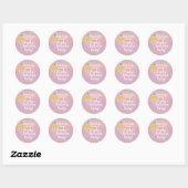 Sticker classique rond Ballerina Party (Feuille)