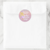 Sticker classique rond Ballerina Party (Sac)
