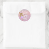 Sticker classique rond Ballerina Party (Sac)