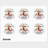 Sticker Classique Rond Cinco De Mayo (Feuille)