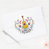 Sticker Classique Rond Cinco De Mayo (Enveloppe)