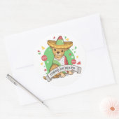Sticker Classique Rond Cinco De Mayo (Enveloppe)