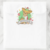Sticker Classique Rond Cinco De Mayo (Sac)