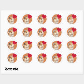 Sticker classique rond Hamster (Feuille)